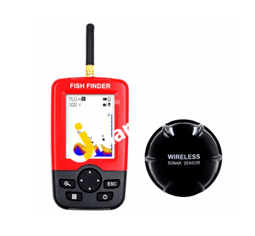 Sonar Sensor Fish Finder Portable Wireless Attractor & Gear With Colorful 2.4 Lcd Screen Antenna